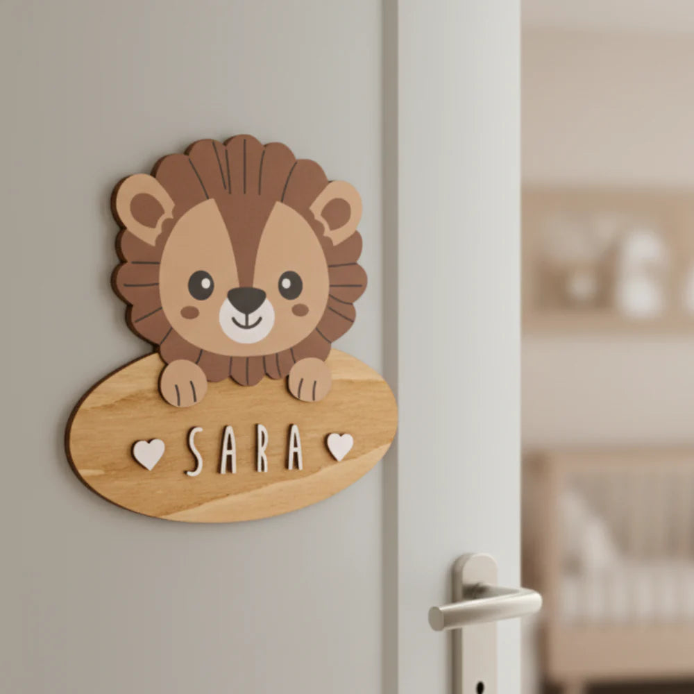 Personalised Lion Name Plaque