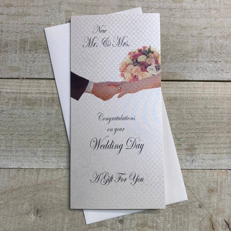 New Mr & Mrs Wedding Hands - Money Wallet