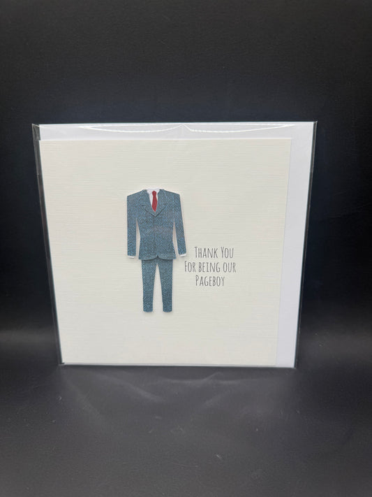 Thank You For Being Our Pageboy Handmade Card