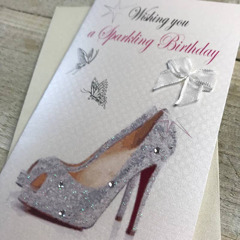 Birthday Money Wallet - Silver Shoes