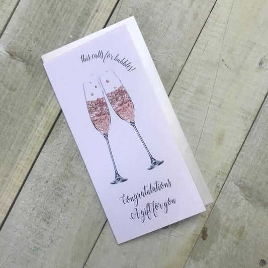 Money Wallet - Congratulations Flutes