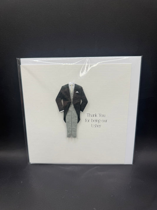 Thank You For Being Our Usher Handmade Card
