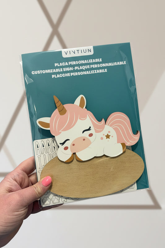 Personalised Unicorn Name Plaque
