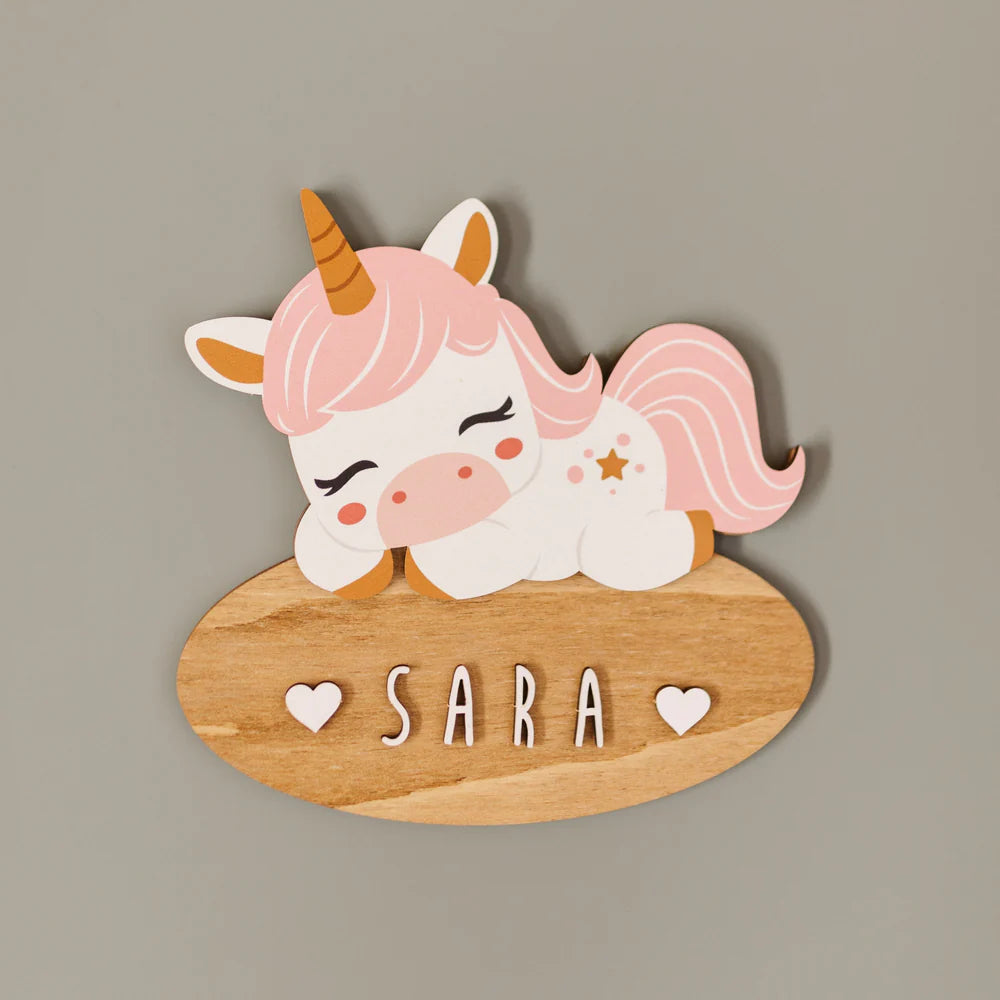 Personalised Unicorn Name Plaque