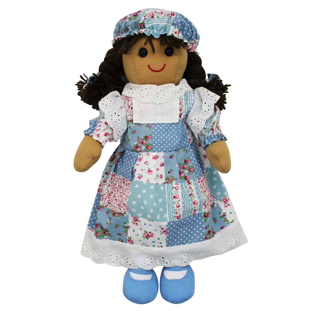 Blue Patchwork Rag Doll