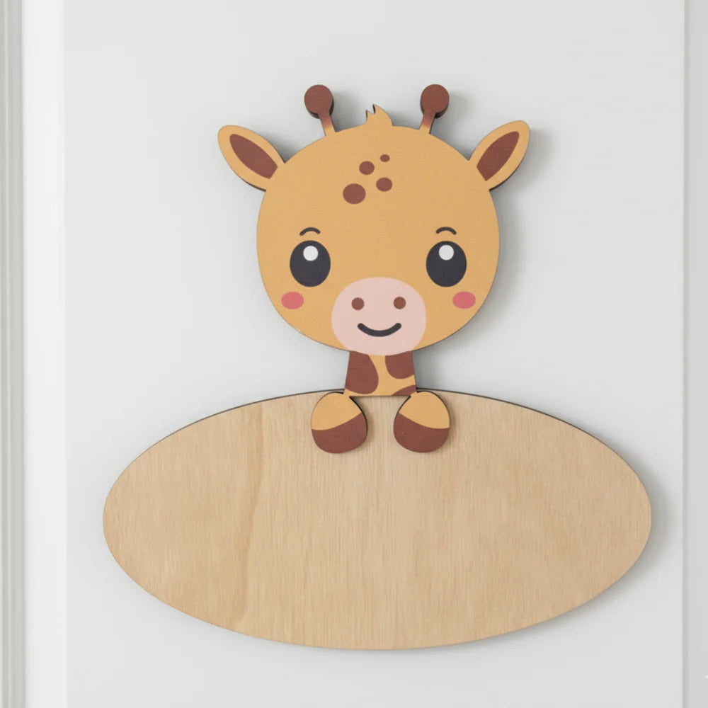 Personalised Giraffe Name Plaque